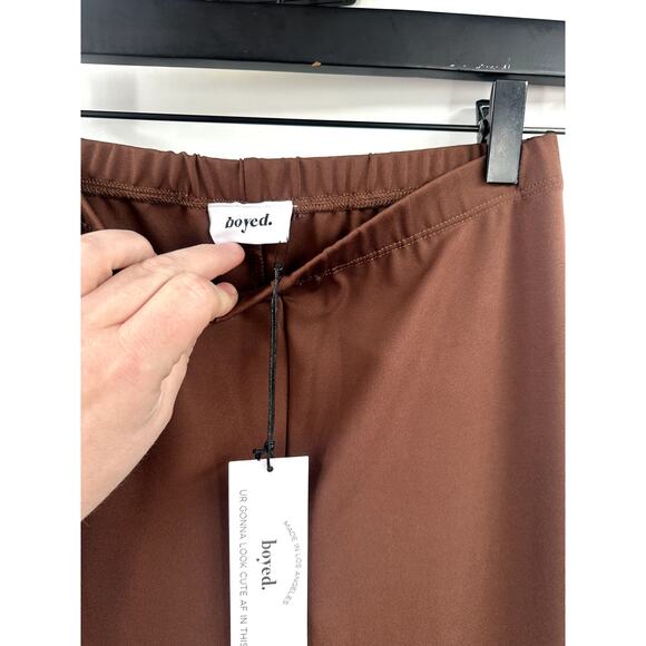 Boyed. Brown Stretch Pull on Flare Leggings Size Small NWT - Picture 5 of 8